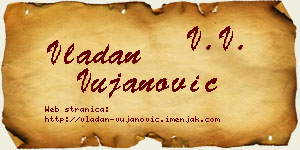 Vladan Vujanović vizit kartica